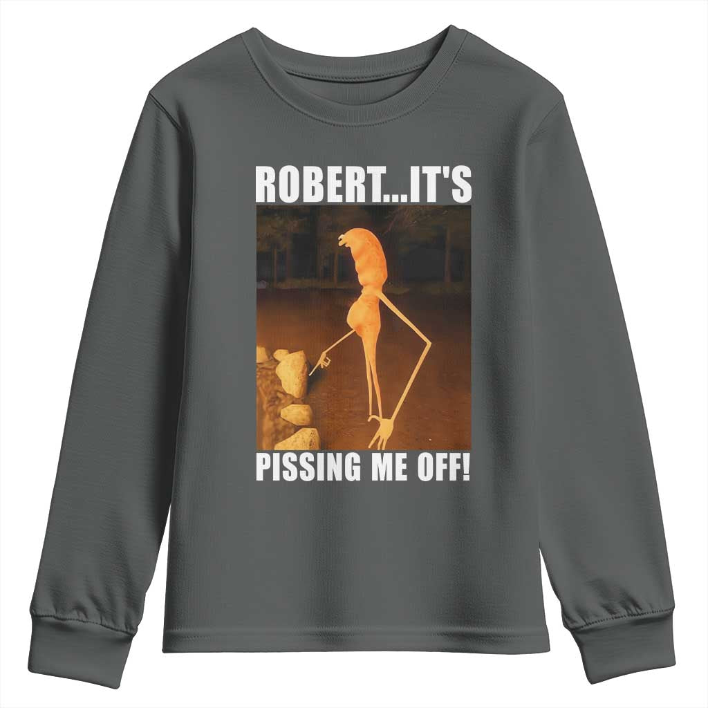 Marcus The Worm Meme Youth Sweatshirt Robert Its Pissing Me Off - Wonder Print Shop