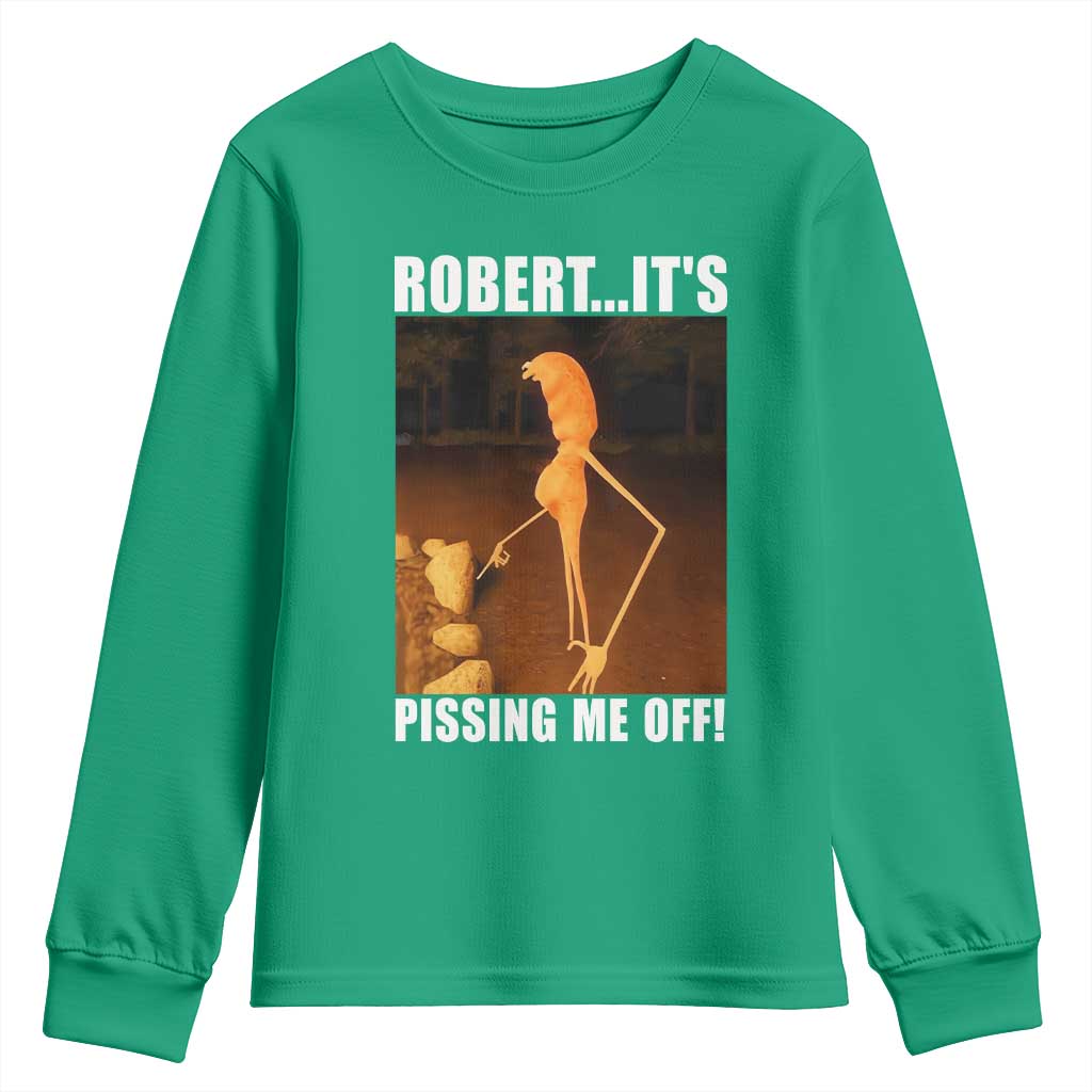 Marcus The Worm Meme Youth Sweatshirt Robert Its Pissing Me Off - Wonder Print Shop
