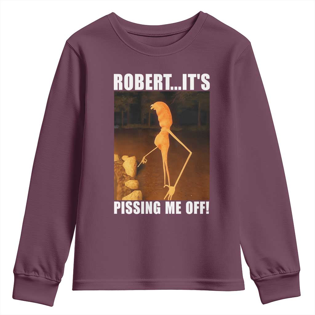Marcus The Worm Meme Youth Sweatshirt Robert Its Pissing Me Off - Wonder Print Shop