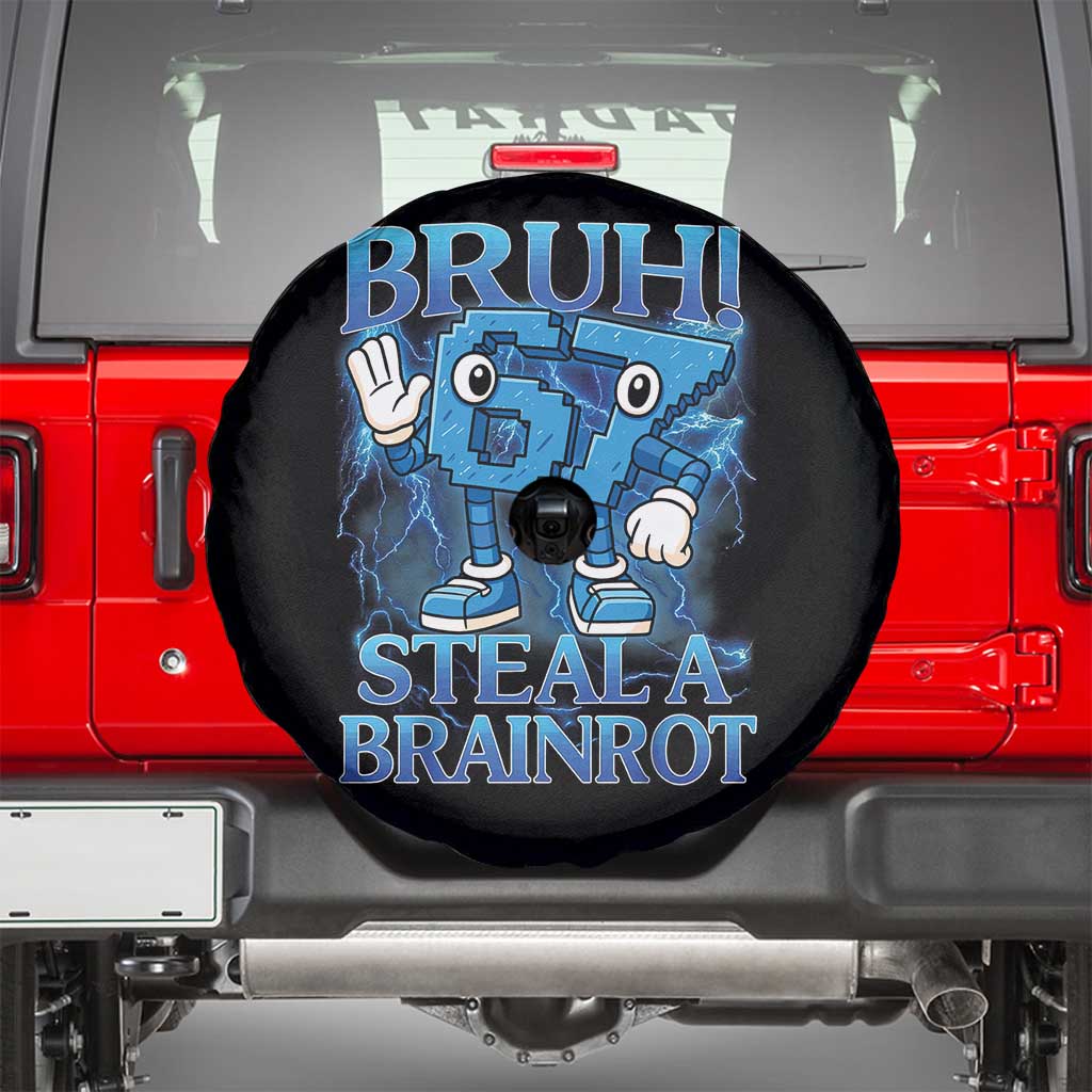 Bruh 6 7 Steal a Brainrot Spare Tire Cover 6-7 Funny Brainrot Meme Six Seven Bootleg - Wonder Print Shop