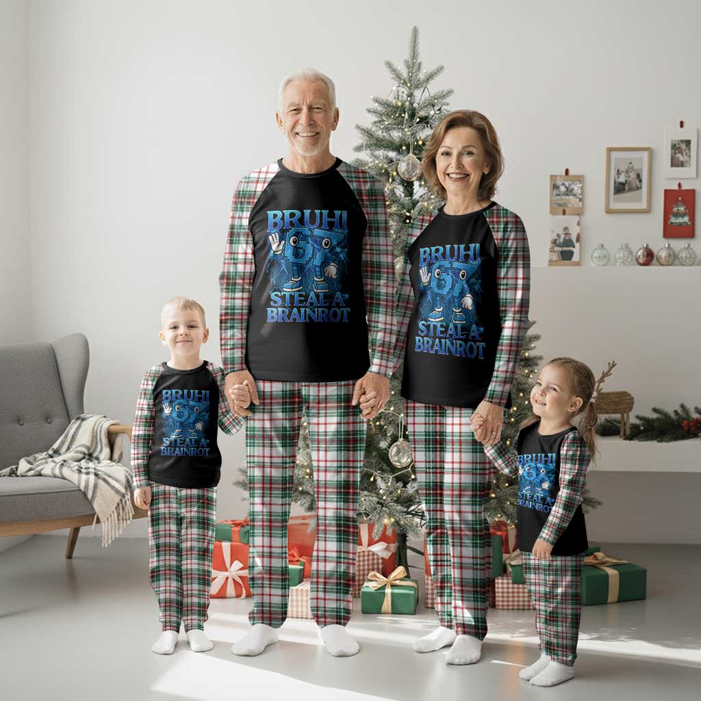 Bruh 6 7 Steal a Brainrot Plaid Pajama Set 6-7 Funny Brainrot Meme Six Seven Bootleg - Wonder Print Shop