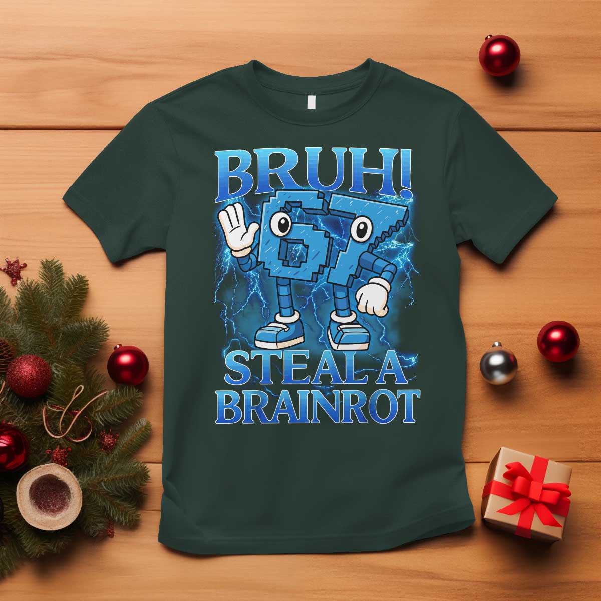 Bruh 6 7 Steal a Brainrot T Shirt 6-7 Funny Brainrot Meme Six Seven Bootleg - Wonder Print Shop