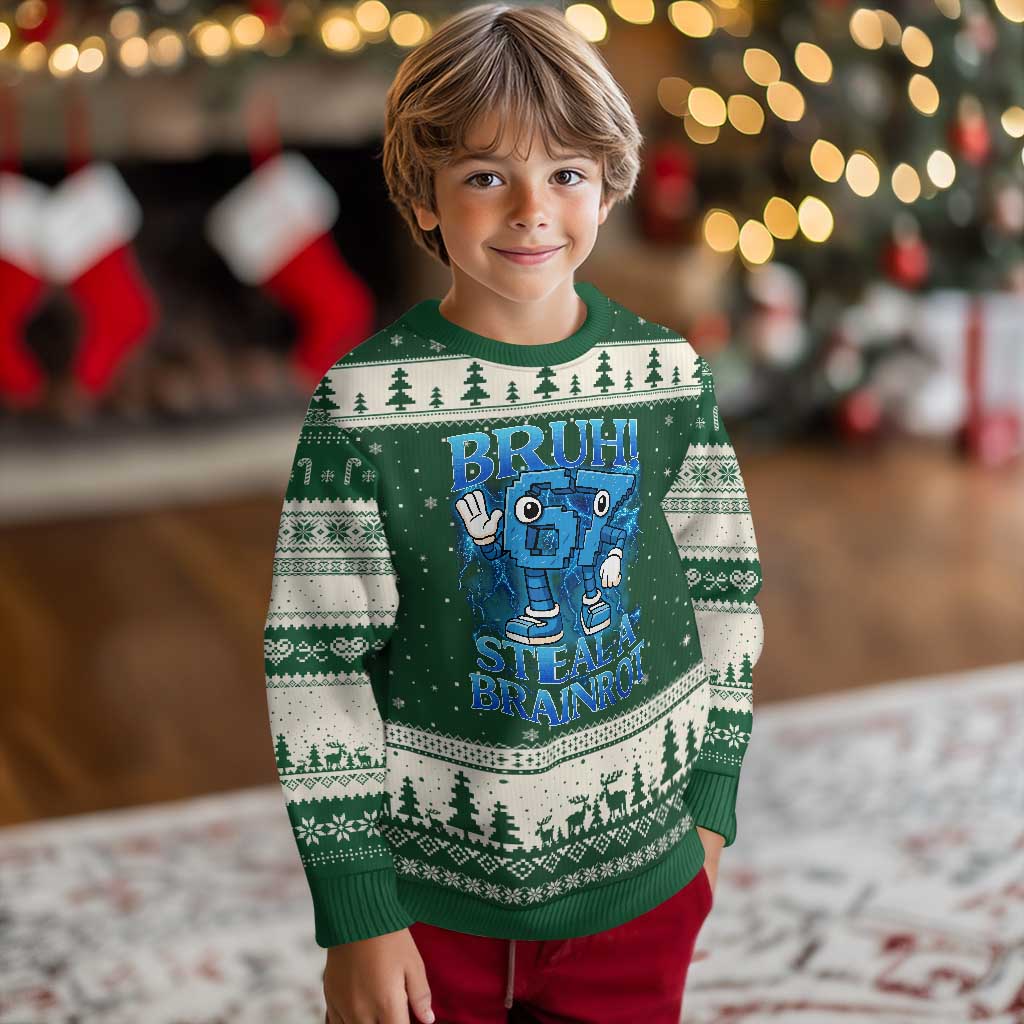 Bruh 6 7 Steal a Brainrot Ugly Christmas Sweater 6-7 Funny Brainrot Meme Six Seven Bootleg - Wonder Print Shop