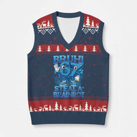Bruh 6 7 Steal a Brainrot V-Neck Knit Sweater Vest 6-7 Funny Brainrot Meme Six Seven Bootleg - Wonder Print Shop