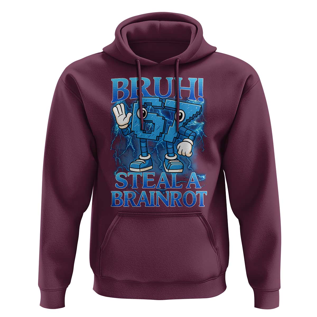 Bruh 6 7 Steal a Brainrot Hoodie 6-7 Funny Brainrot Meme Six Seven Bootleg - Wonder Print Shop
