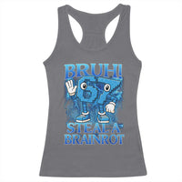 Bruh 6 7 Steal a Brainrot Racerback Tank Top 6-7 Funny Brainrot Meme Six Seven Bootleg - Wonder Print Shop