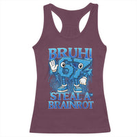 Bruh 6 7 Steal a Brainrot Racerback Tank Top 6-7 Funny Brainrot Meme Six Seven Bootleg - Wonder Print Shop