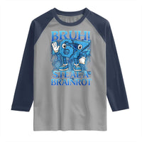 Bruh 6 7 Steal a Brainrot Raglan Shirt 6-7 Funny Brainrot Meme Six Seven Bootleg - Wonder Print Shop