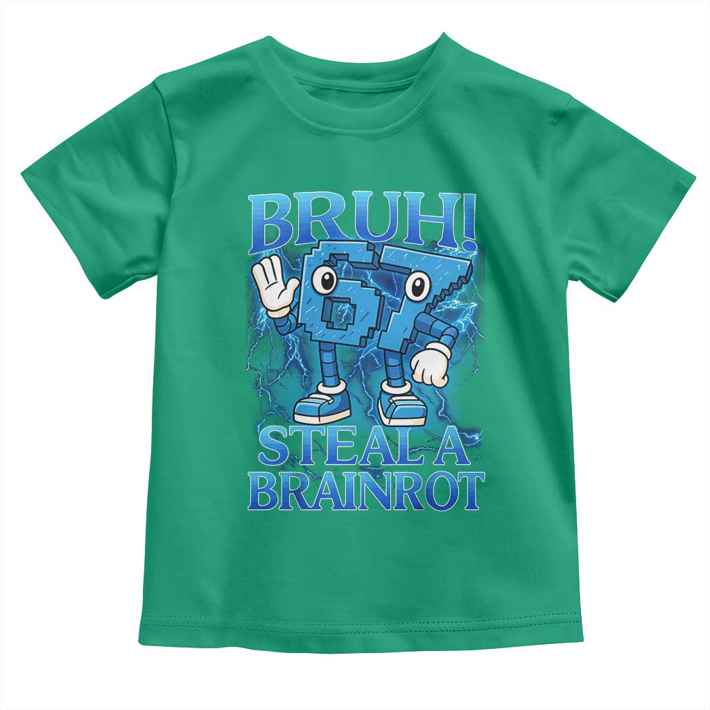 Bruh 6 7 Steal a Brainrot Toddler T Shirt 6-7 Funny Brainrot Meme Six Seven Bootleg - Wonder Print Shop