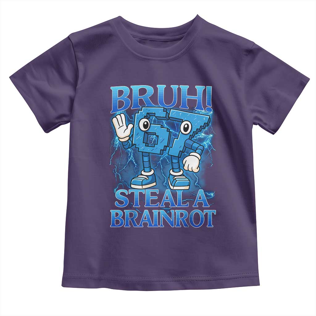 Bruh 6 7 Steal a Brainrot Toddler T Shirt 6-7 Funny Brainrot Meme Six Seven Bootleg - Wonder Print Shop