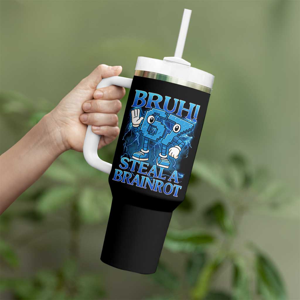 Bruh 6 7 Steal a Brainrot Tumbler With Handle 6-7 Funny Brainrot Meme Six Seven Bootleg - Wonder Print Shop