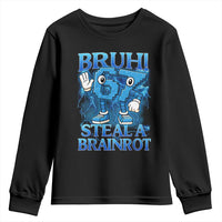Bruh 6 7 Steal a Brainrot Youth Sweatshirt 6-7 Funny Brainrot Meme Six Seven Bootleg - Wonder Print Shop