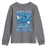 Bruh 6 7 Steal a Brainrot Youth Sweatshirt 6-7 Funny Brainrot Meme Six Seven Bootleg - Wonder Print Shop