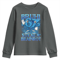 Bruh 6 7 Steal a Brainrot Youth Sweatshirt 6-7 Funny Brainrot Meme Six Seven Bootleg - Wonder Print Shop