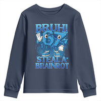 Bruh 6 7 Steal a Brainrot Youth Sweatshirt 6-7 Funny Brainrot Meme Six Seven Bootleg - Wonder Print Shop