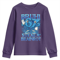 Bruh 6 7 Steal a Brainrot Youth Sweatshirt 6-7 Funny Brainrot Meme Six Seven Bootleg - Wonder Print Shop