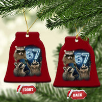 Funny 67 Raccoon Meme Ceramic Ornament Howling at The Moon Funny Six Seven Weird Cursed - Wonder Print Shop