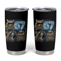 Funny 67 Raccoon Meme Tumbler Cup Howling at The Moon Funny Six Seven Weird Cursed - Wonder Print Shop