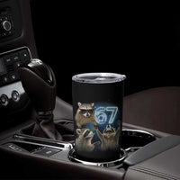 Funny 67 Raccoon Meme Tumbler Cup Howling at The Moon Funny Six Seven Weird Cursed - Wonder Print Shop