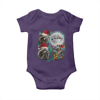 3 Raccoons Howling At Moon Christmas Baby Onesie Funny Weird Cursed Meme - Wonder Print Shop