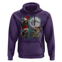3 Raccoons Howling At Moon Christmas Hoodie Funny Weird Cursed Meme - Wonder Print Shop