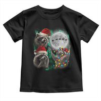 3 Raccoons Howling At Moon Christmas Toddler T Shirt Funny Weird Cursed Meme - Wonder Print Shop