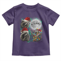 3 Raccoons Howling At Moon Christmas Toddler T Shirt Funny Weird Cursed Meme - Wonder Print Shop