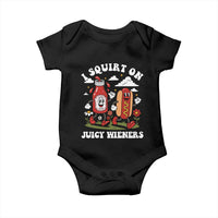 I Squirt On Juicy Wieners Baby Onesie Inappropriate Raunchy Humor - Wonder Print Shop