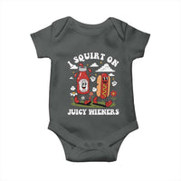 I Squirt On Juicy Wieners Baby Onesie Inappropriate Raunchy Humor - Wonder Print Shop