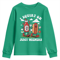 I Squirt On Juicy Wieners Youth Sweatshirt Inappropriate Raunchy Humor - Wonder Print Shop