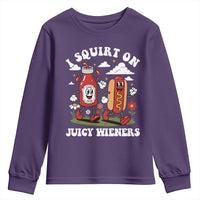 I Squirt On Juicy Wieners Youth Sweatshirt Inappropriate Raunchy Humor - Wonder Print Shop