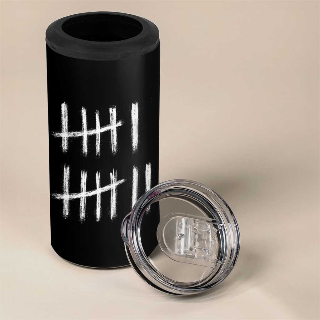 Funny Six Seven 67 Meme 4 in 1 Can Cooler Tumbler Tally Marks 6 7 Numbers Gen Alpha Slang - Wonder Print Shop