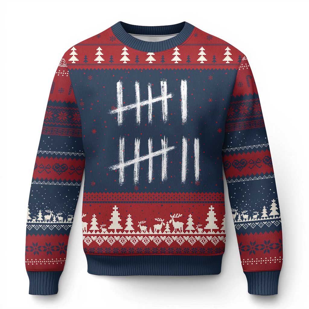 Funny Six Seven 67 Meme Ugly Christmas Sweater Tally Marks 6 7 Numbers Gen Alpha Slang - Wonder Print Shop