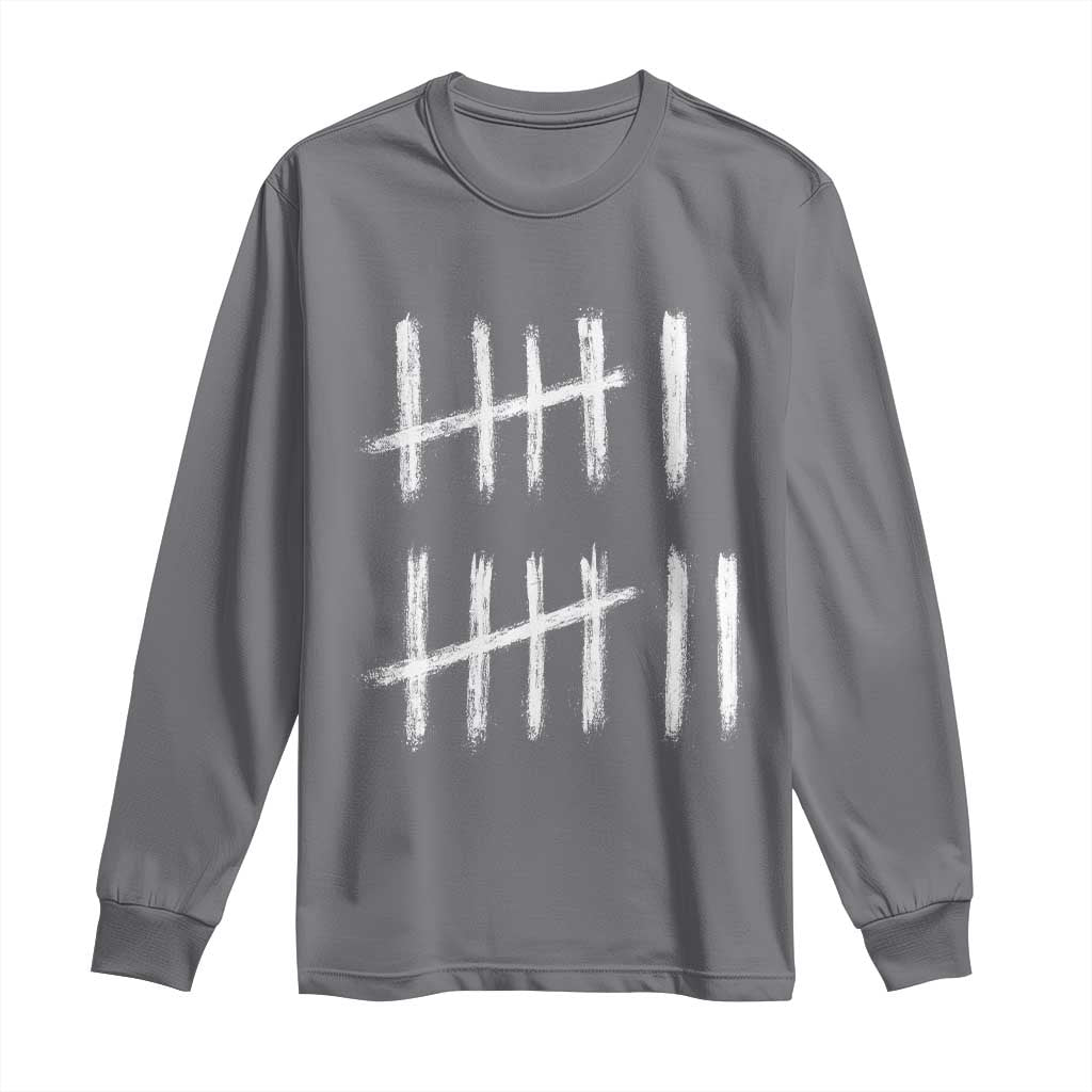 Funny Six Seven 67 Meme Long Sleeve Shirt Tally Marks 6 7 Numbers Gen Alpha Slang - Wonder Print Shop