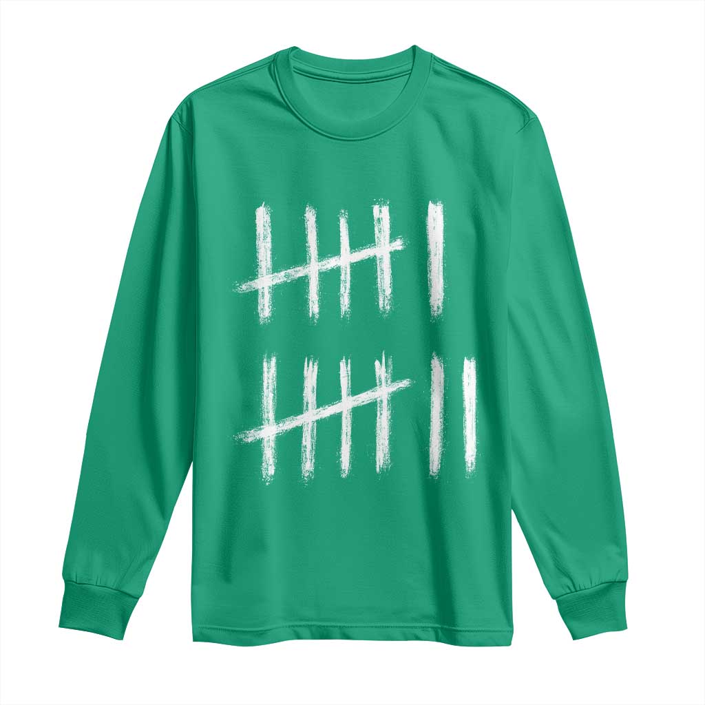 Funny Six Seven 67 Meme Long Sleeve Shirt Tally Marks 6 7 Numbers Gen Alpha Slang - Wonder Print Shop