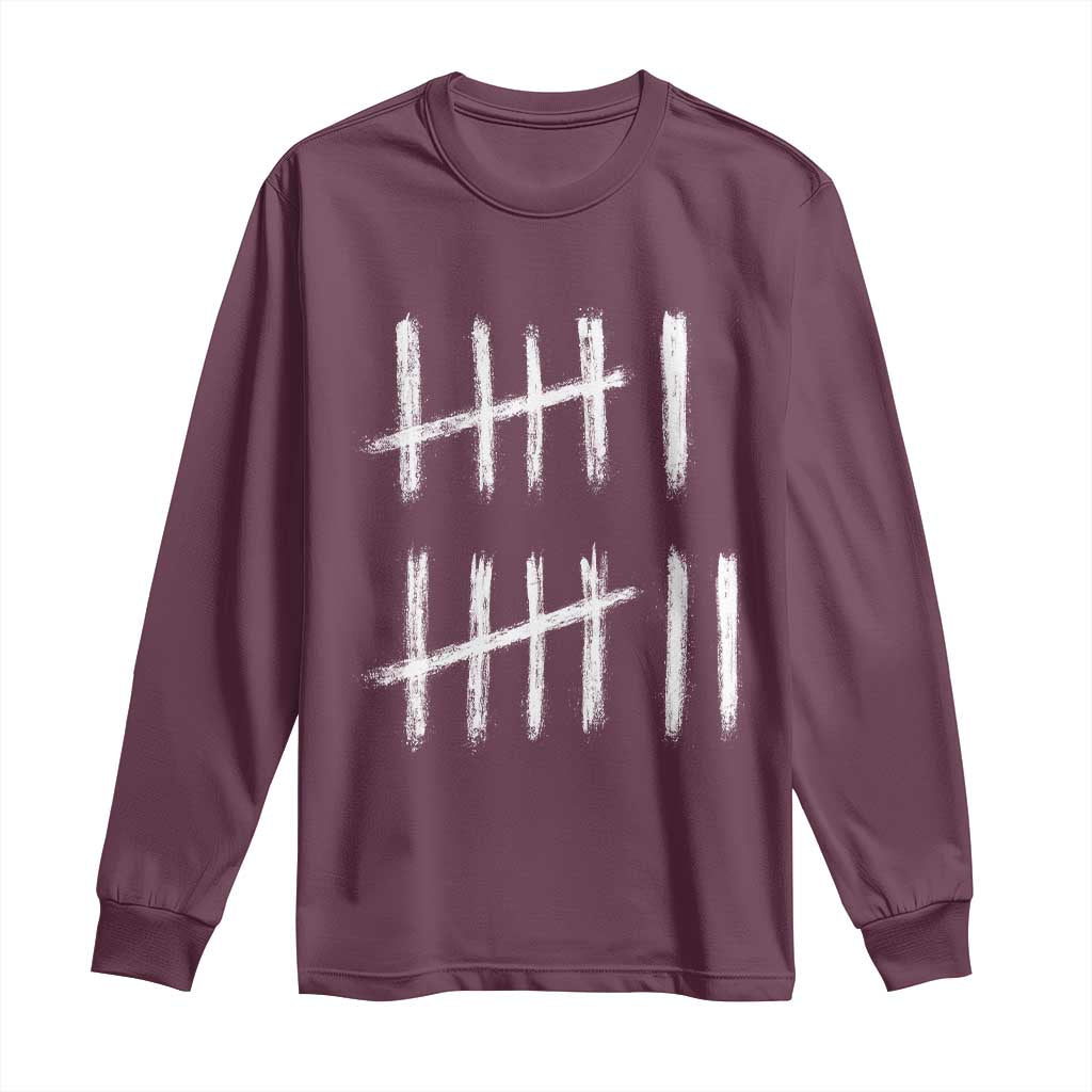 Funny Six Seven 67 Meme Long Sleeve Shirt Tally Marks 6 7 Numbers Gen Alpha Slang - Wonder Print Shop
