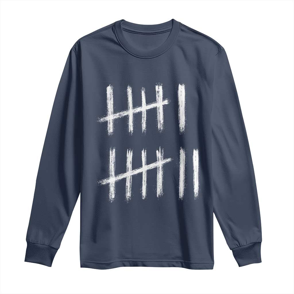 Funny Six Seven 67 Meme Long Sleeve Shirt Tally Marks 6 7 Numbers Gen Alpha Slang - Wonder Print Shop