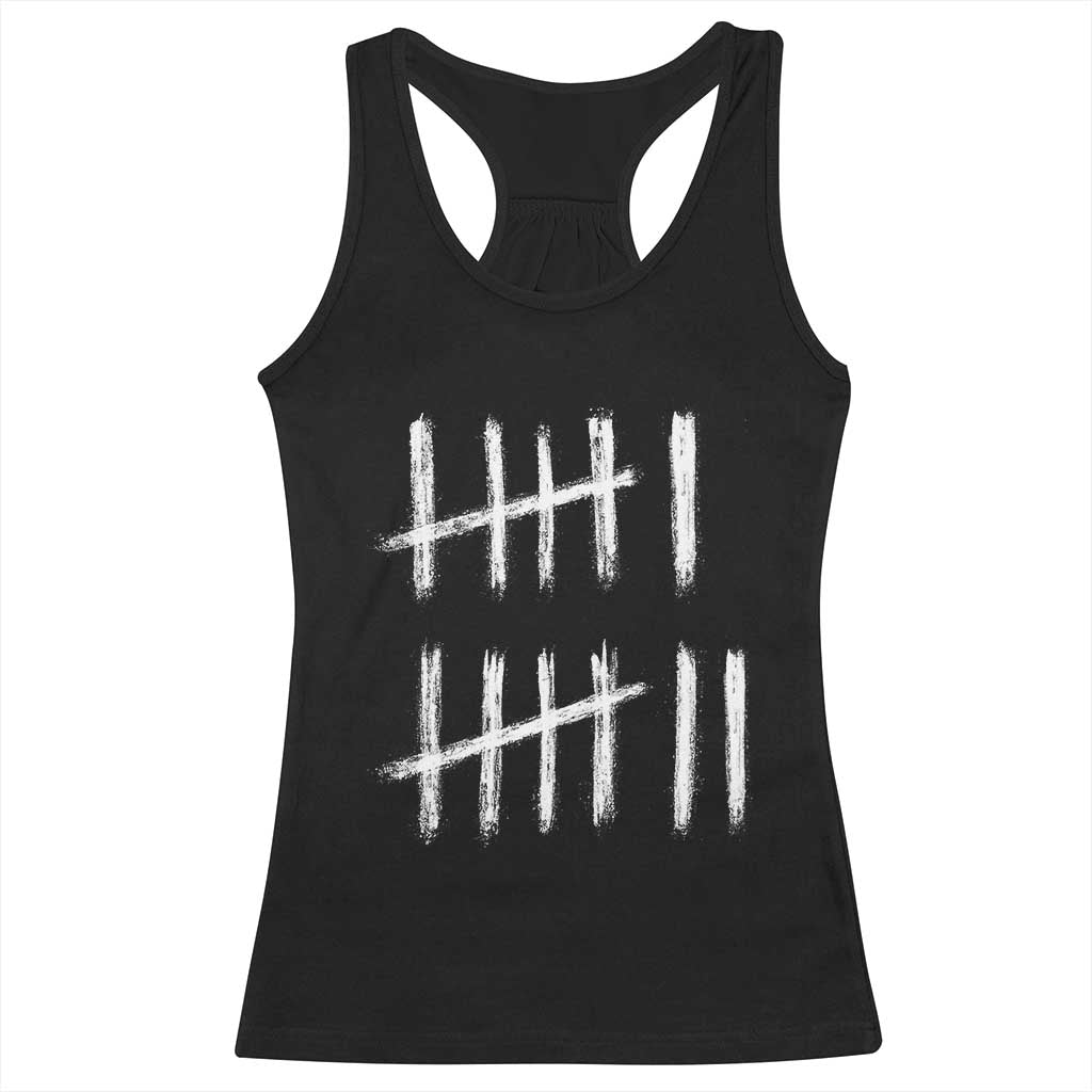 Funny Six Seven 67 Meme Racerback Tank Top Tally Marks 6 7 Numbers Gen Alpha Slang - Wonder Print Shop