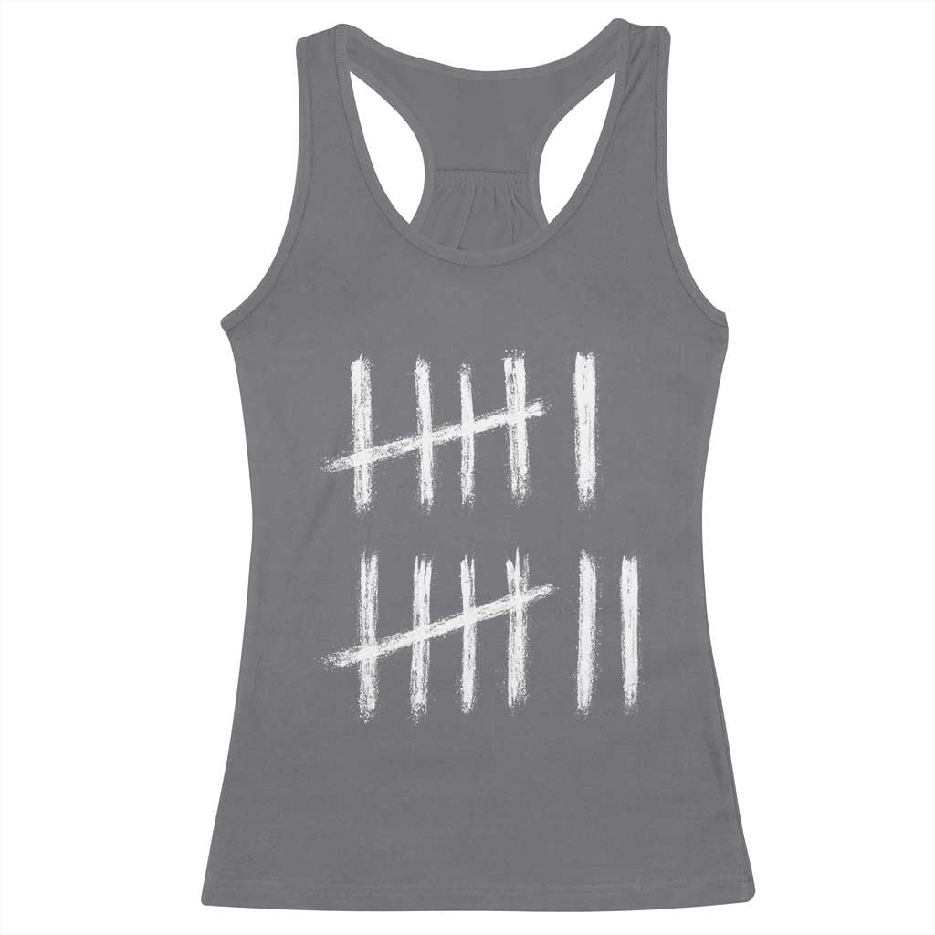 Funny Six Seven 67 Meme Racerback Tank Top Tally Marks 6 7 Numbers Gen Alpha Slang - Wonder Print Shop
