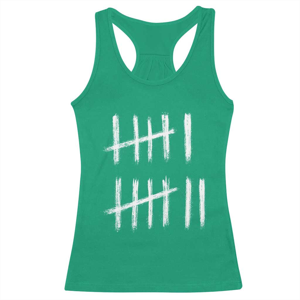 Funny Six Seven 67 Meme Racerback Tank Top Tally Marks 6 7 Numbers Gen Alpha Slang - Wonder Print Shop