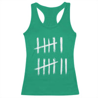 Funny Six Seven 67 Meme Racerback Tank Top Tally Marks 6 7 Numbers Gen Alpha Slang - Wonder Print Shop