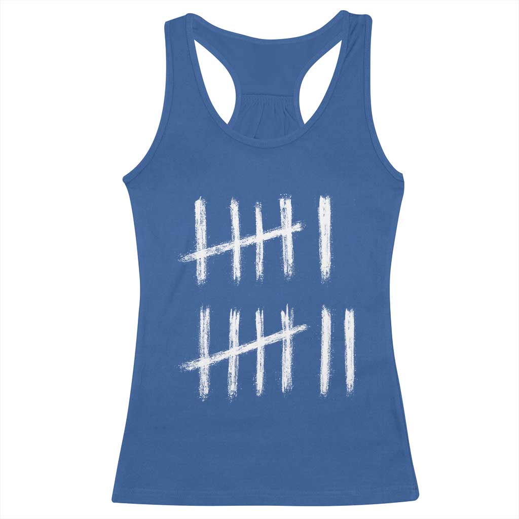 Funny Six Seven 67 Meme Racerback Tank Top Tally Marks 6 7 Numbers Gen Alpha Slang - Wonder Print Shop