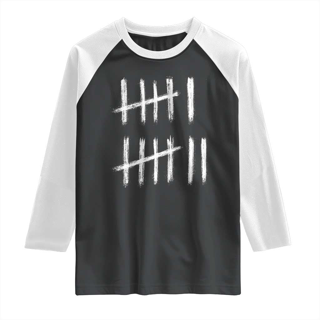 Funny Six Seven 67 Meme Raglan Shirt Tally Marks 6 7 Numbers Gen Alpha Slang - Wonder Print Shop
