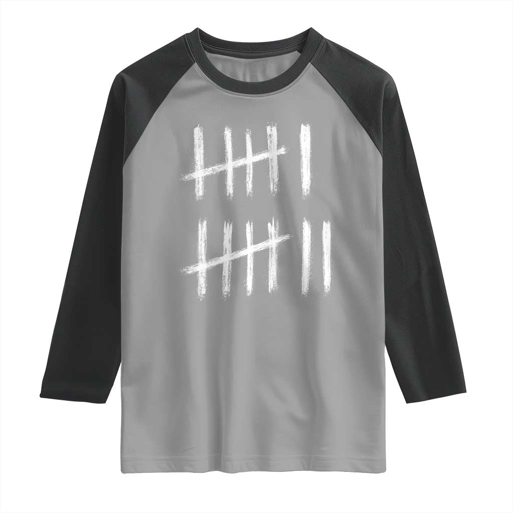 Funny Six Seven 67 Meme Raglan Shirt Tally Marks 6 7 Numbers Gen Alpha Slang - Wonder Print Shop
