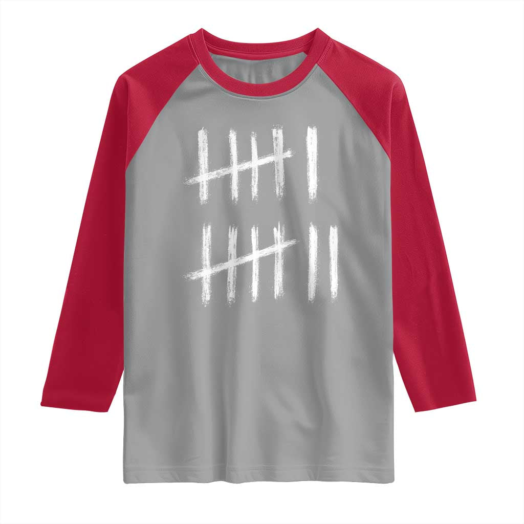 Funny Six Seven 67 Meme Raglan Shirt Tally Marks 6 7 Numbers Gen Alpha Slang - Wonder Print Shop