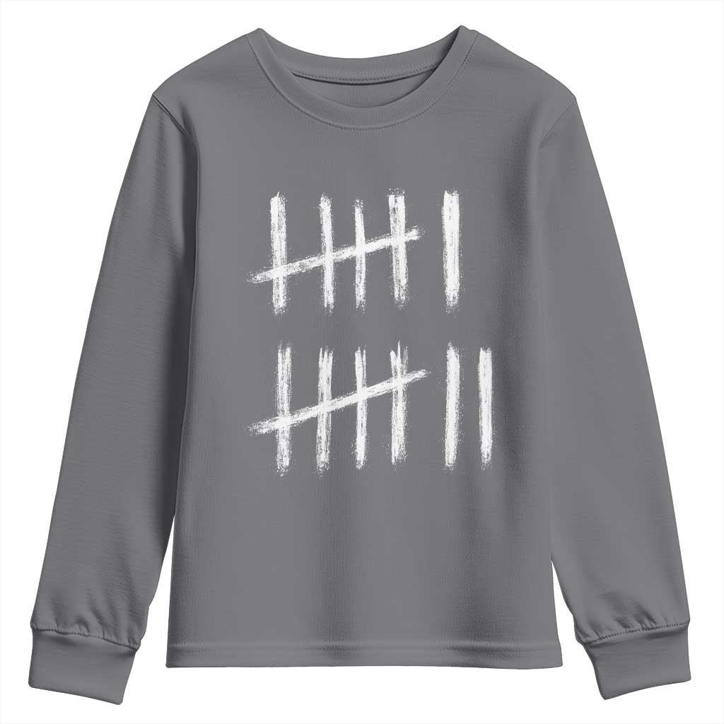 Funny Six Seven 67 Meme Youth Sweatshirt Tally Marks 6 7 Numbers Gen Alpha Slang - Wonder Print Shop