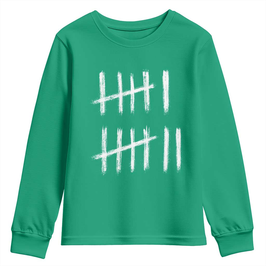 Funny Six Seven 67 Meme Youth Sweatshirt Tally Marks 6 7 Numbers Gen Alpha Slang - Wonder Print Shop