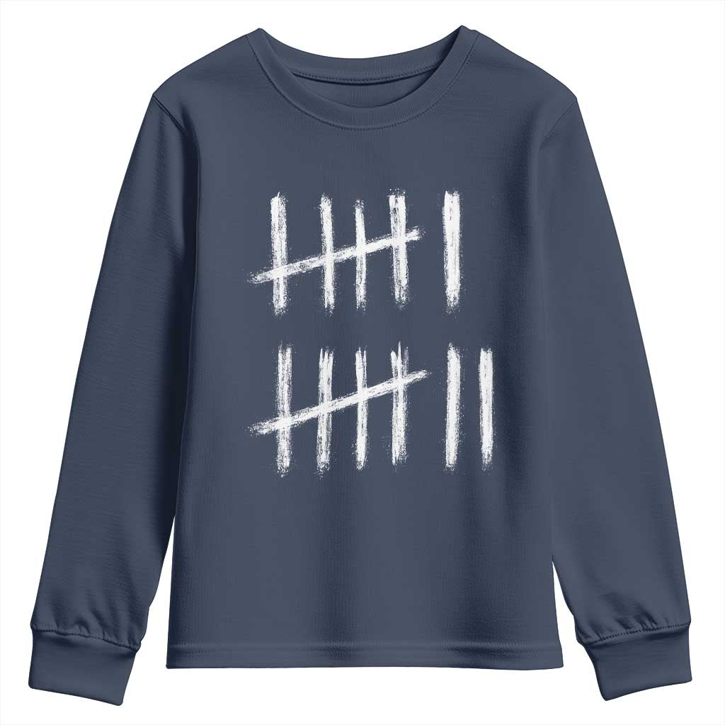 Funny Six Seven 67 Meme Youth Sweatshirt Tally Marks 6 7 Numbers Gen Alpha Slang - Wonder Print Shop