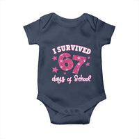 I Survived 67 Days Of School Baby Onesie Funny Six Seven Teachers Students Meme Pink - Wonder Print Shop