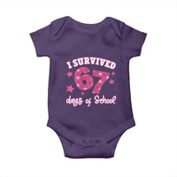 I Survived 67 Days Of School Baby Onesie Funny Six Seven Teachers Students Meme Pink - Wonder Print Shop